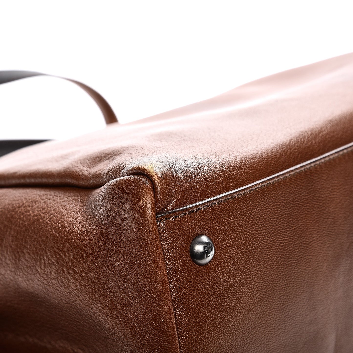 Goatskin Zucca Large Peekaboo Iconic Satchel Cuoio Tobacco Moro