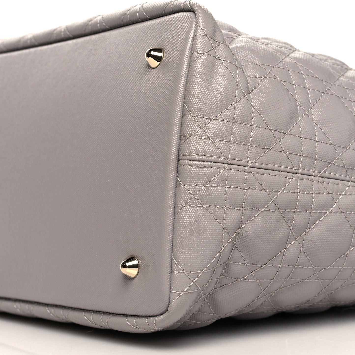 Coated Canvas Cannage Medium Panarea Tote Taupe