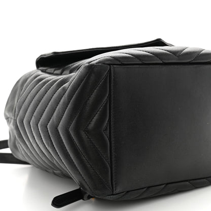 Saint Laurent Lambskin Matelasse Monogram Joe Backpack Black 9 of 12