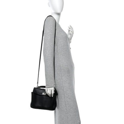 Balenciaga Natural Smooth Calfskin Mini Rodeo Top Handle Handbag Black 2 of 10