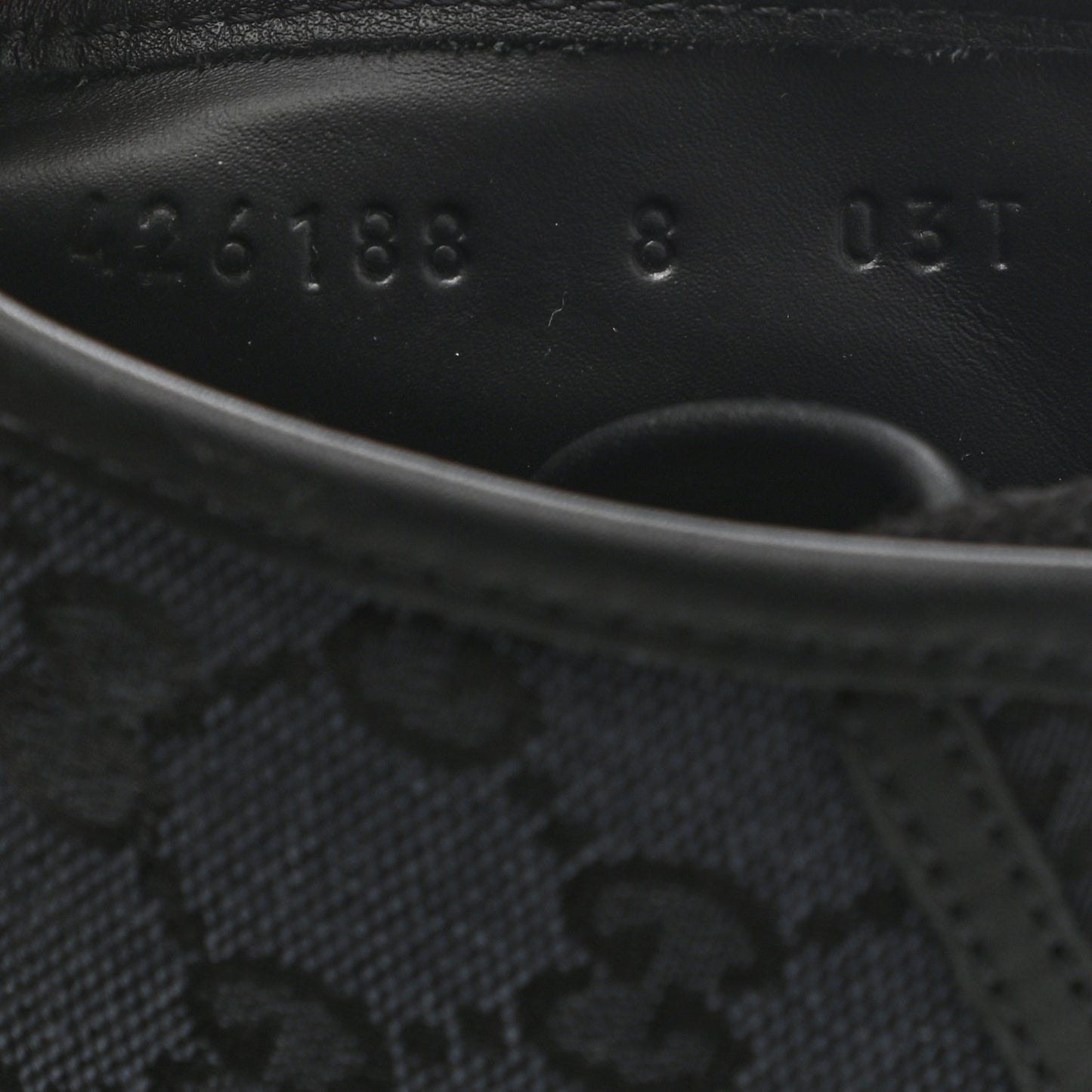 Monogram Mens High Top Sneakers 8 Black