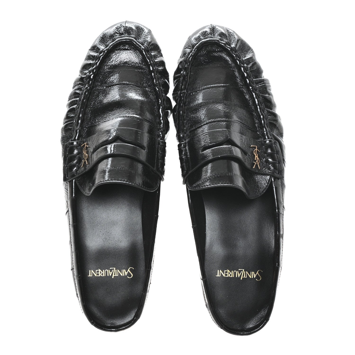 Saint Laurent Radiance Calfskin Le Loafer Penny Slippers 40 Black 2 of 9