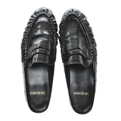 Saint Laurent Radiance Calfskin Le Loafer Penny Slippers 40 Black 2 of 9