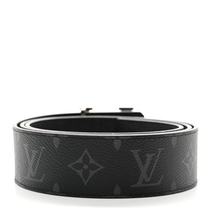 Louis Vuitton Monogram Eclipse Taigarama 40mm LV Initiales Reversible Belt 100 40 Black 2 of 5