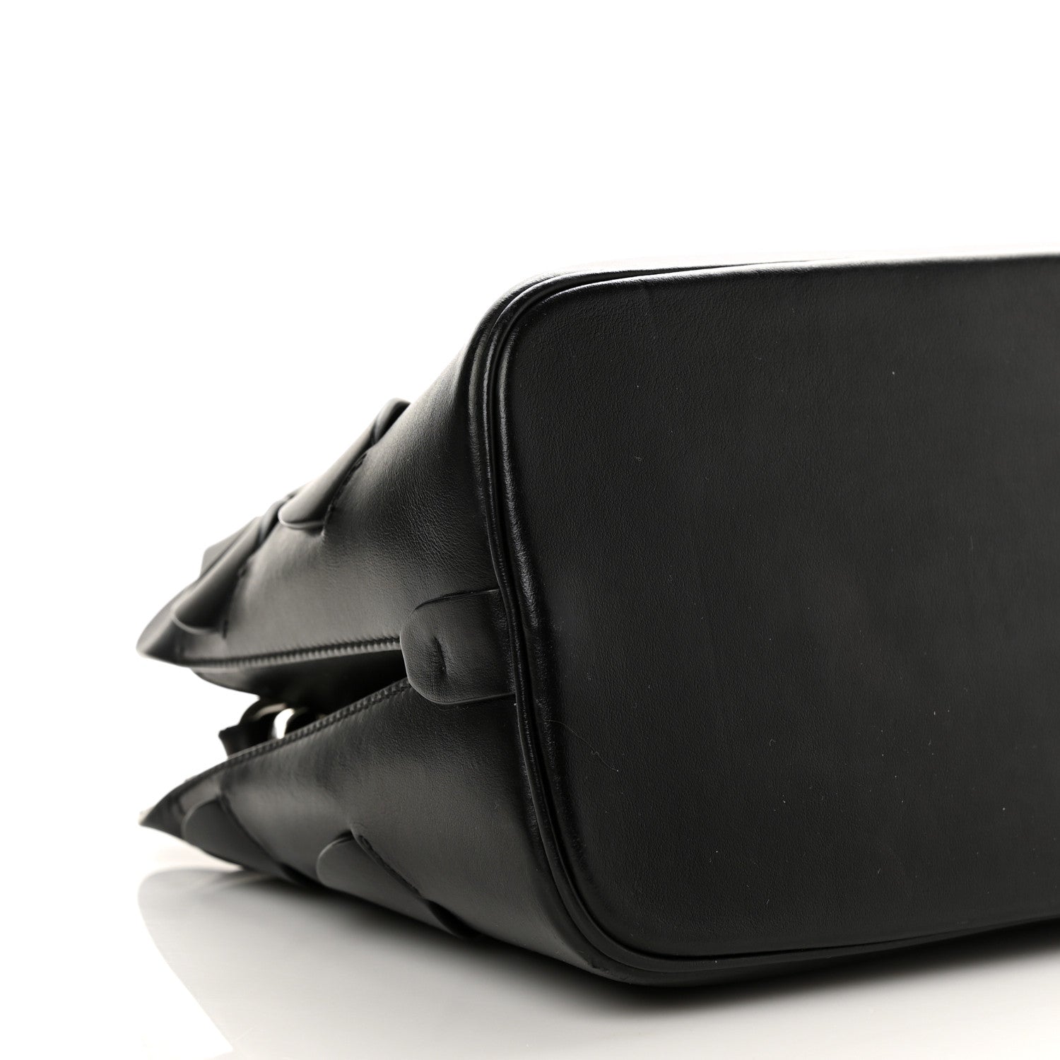 Prada Vitello Intreccio Tress Handbag Black 7 of 10