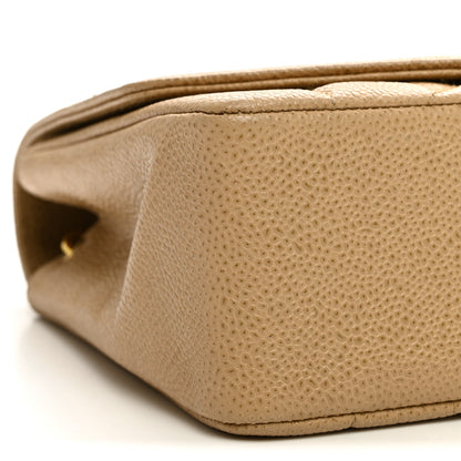 Chanel Caviar Quilted Medium Single Flap Beige 9 of 13