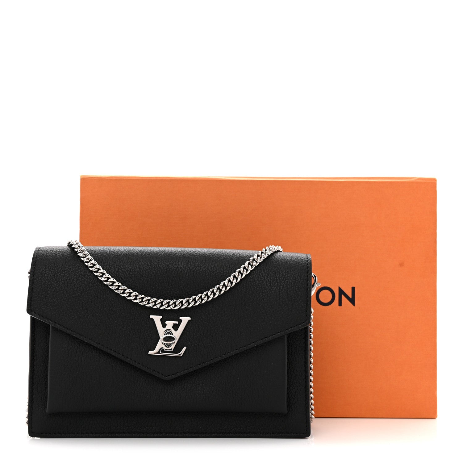 Louis Vuitton Soft Calfskin My Lockme Chain Pochette Black 10 of 10