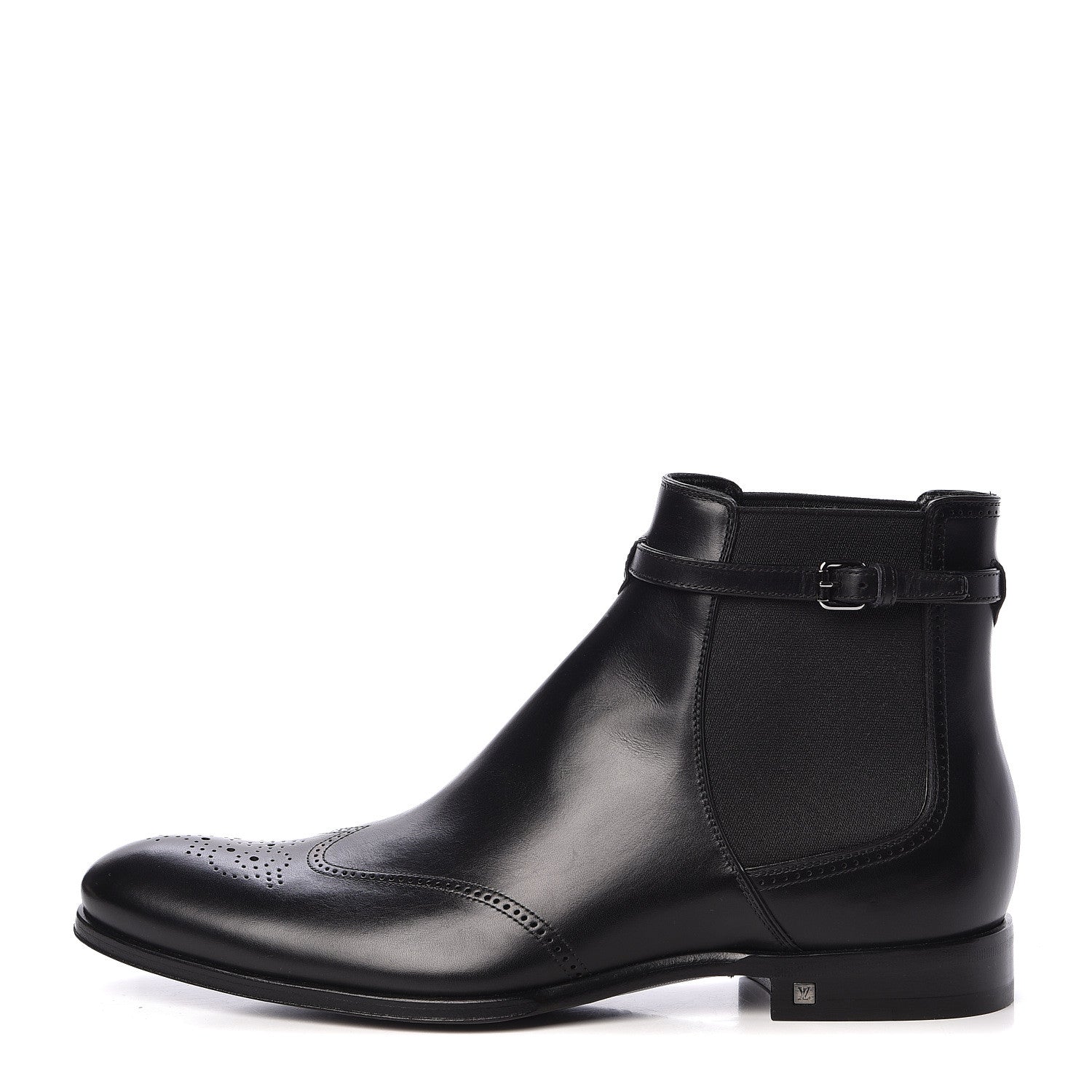 Louis Vuitton Calfskin Chelsea Ankle Boots 8 Black 1 of 8