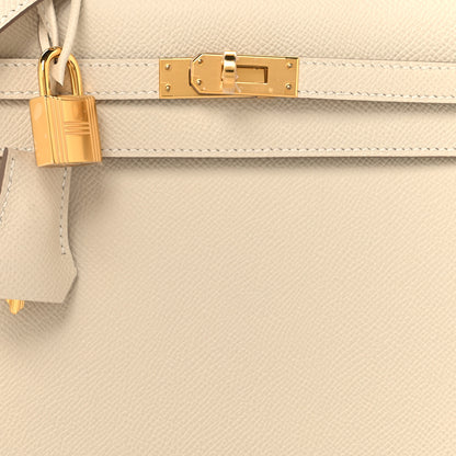 Hermes Epsom Kelly Sellier 25 Craie 8 of 11