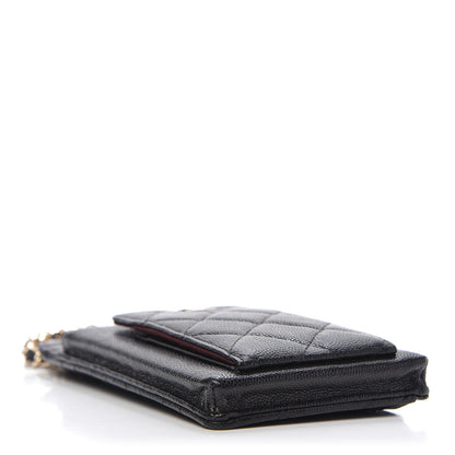 Chanel Caviar Quilted Zip Phone Case Black 4 of 11