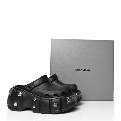 Balenciaga X CROCS Rubber Mens Hardcroc Platform Sandals 43 Black 8 of 8