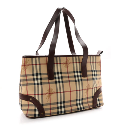 Burberry Vintage Check Studded Tote Chocolate 3 of 10