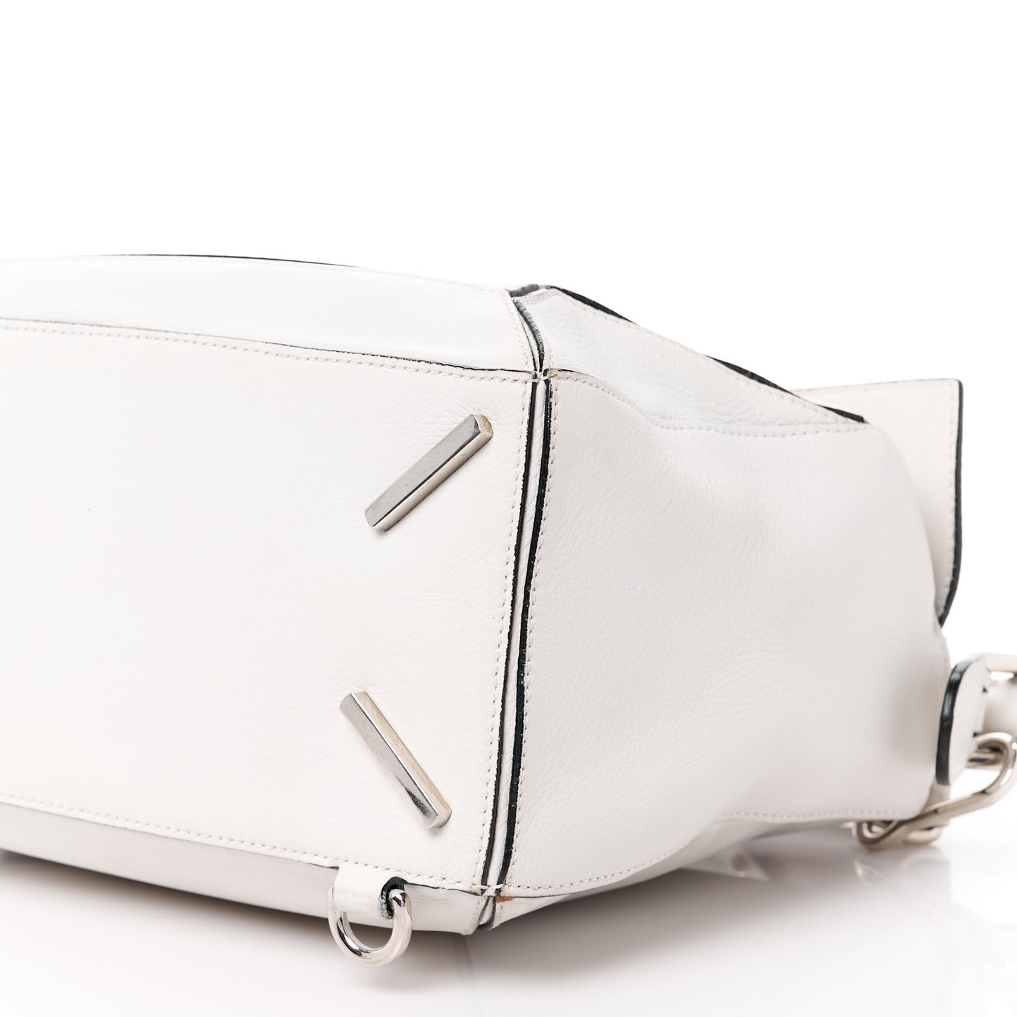 Calfskin Medium Puzzle Bag White
