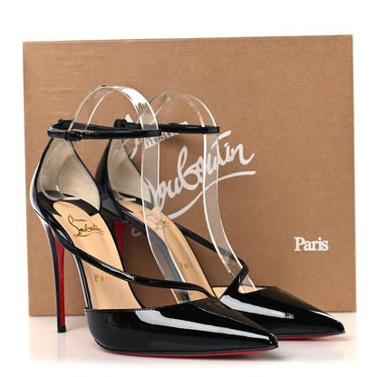 Christian Louboutin Patent Fliketta 100 Pumps 39 Black 9 of 9