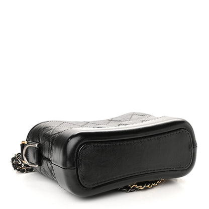 Chanel Aged Calfskin Quilted Small Gabrielle Hobo Black 4 of 10