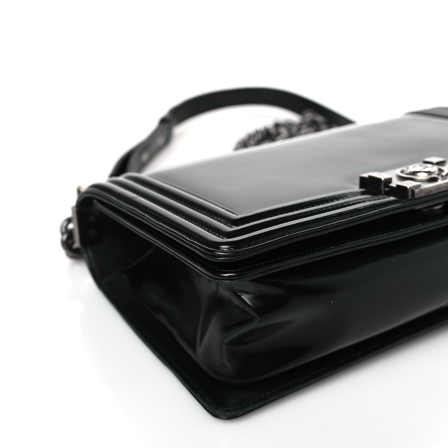 Chanel Glazed Calfskin Medium Boy Flap Black 8 of 9