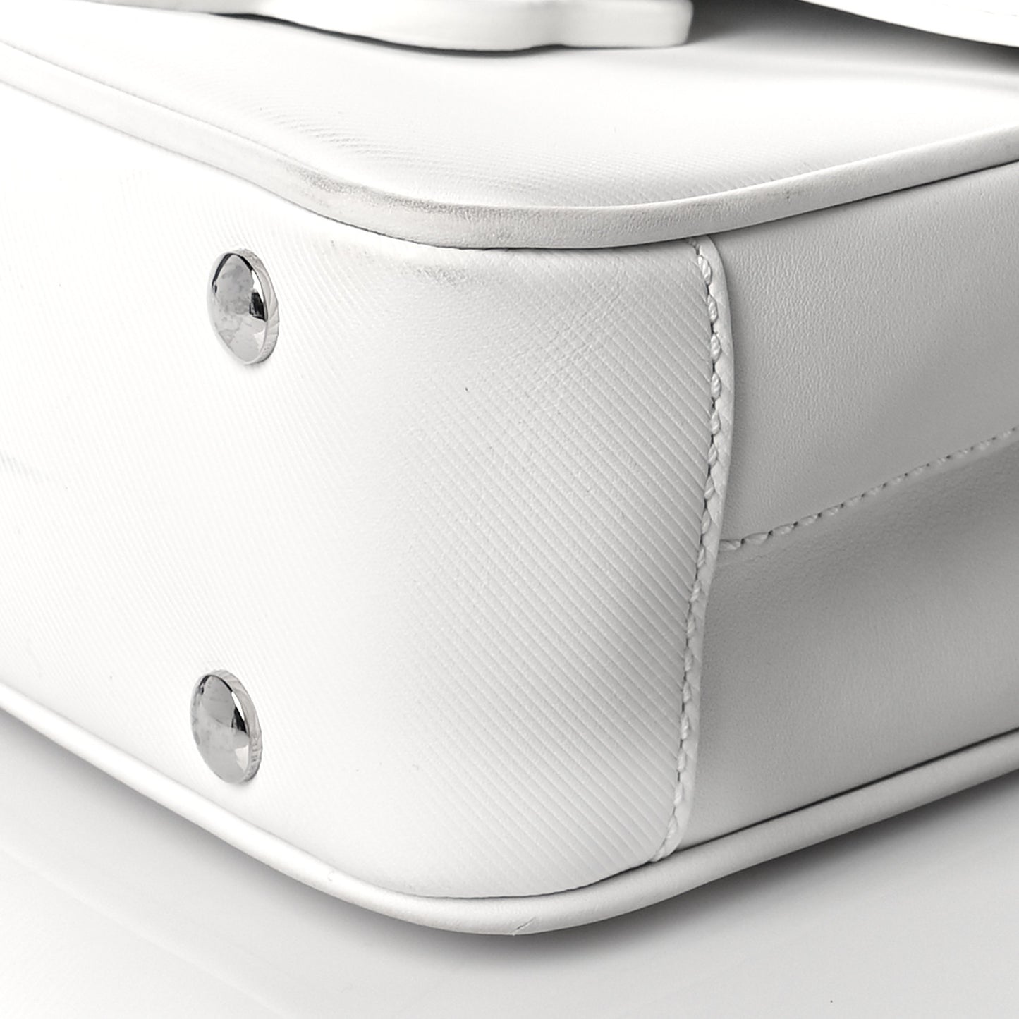 Trench Calfskin Small DK88 Top Handle Bag White Black