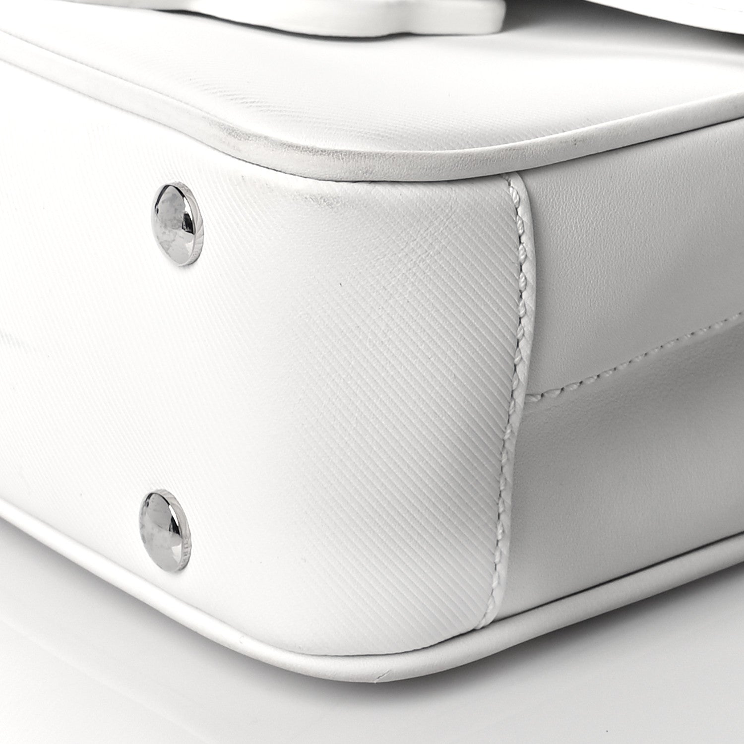 Burberry Trench Calfskin Small DK88 Top Handle Bag White Black 11 of 12