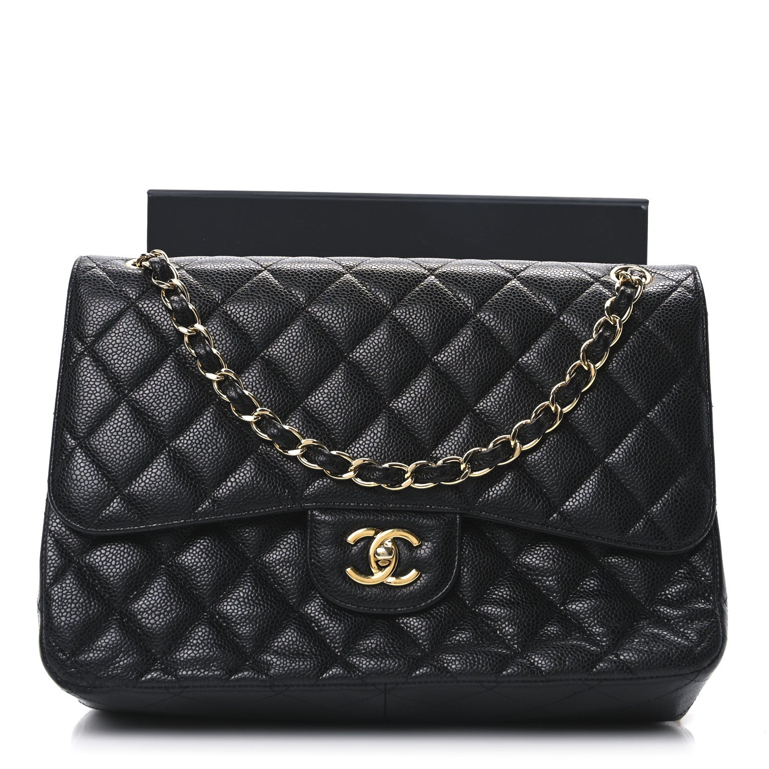 Chanel Caviar Quilted Jumbo Double Flap Black 11 of 11