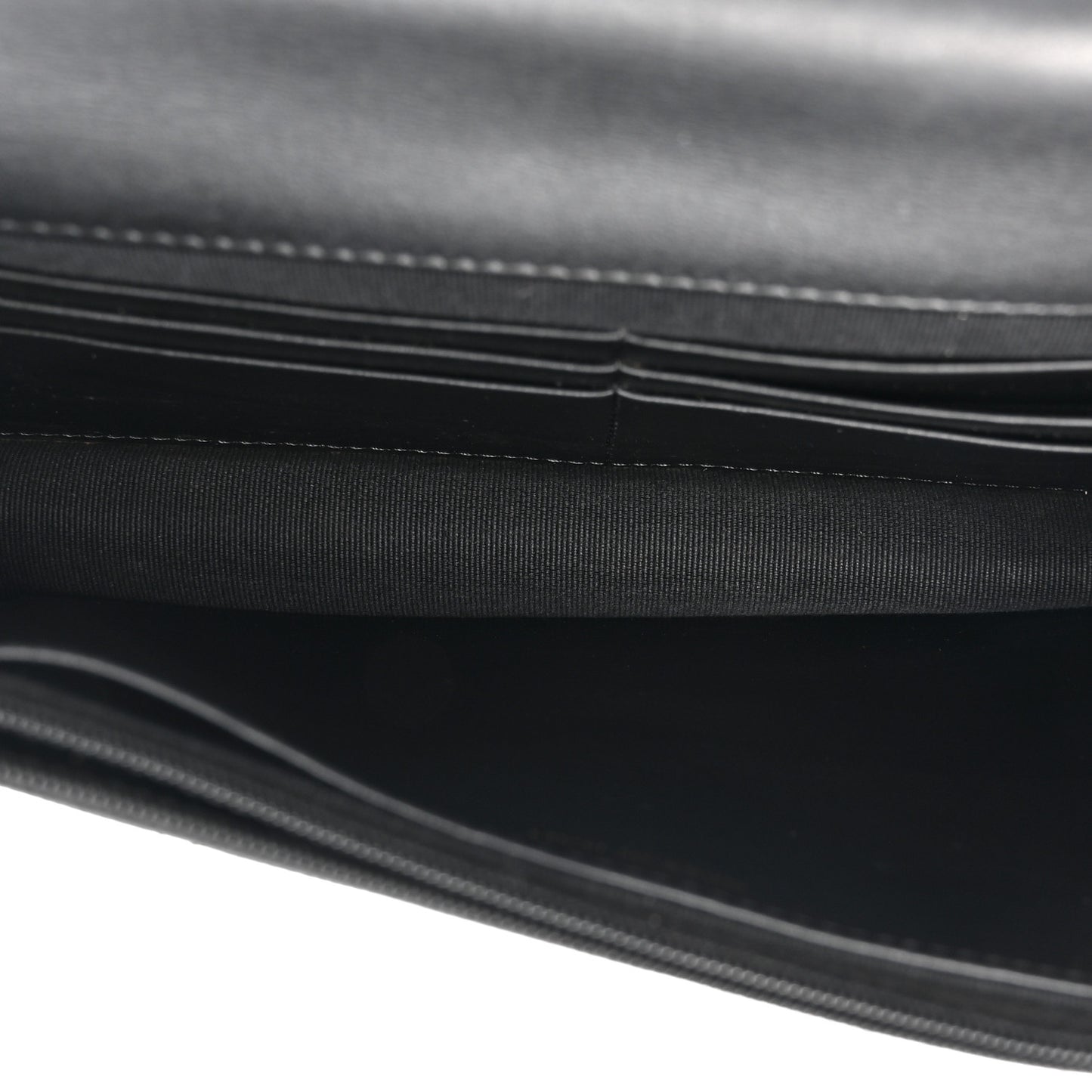 Shiny Caviar Quilted Pick Me Up Wallet On Chain WOC Black
