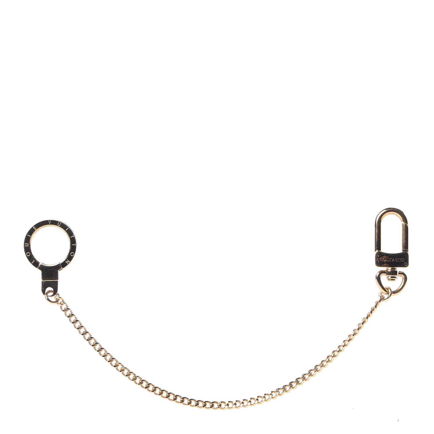 Louis Vuitton Metal Pochette Extender Key Ring Chain Gold 1 of 4