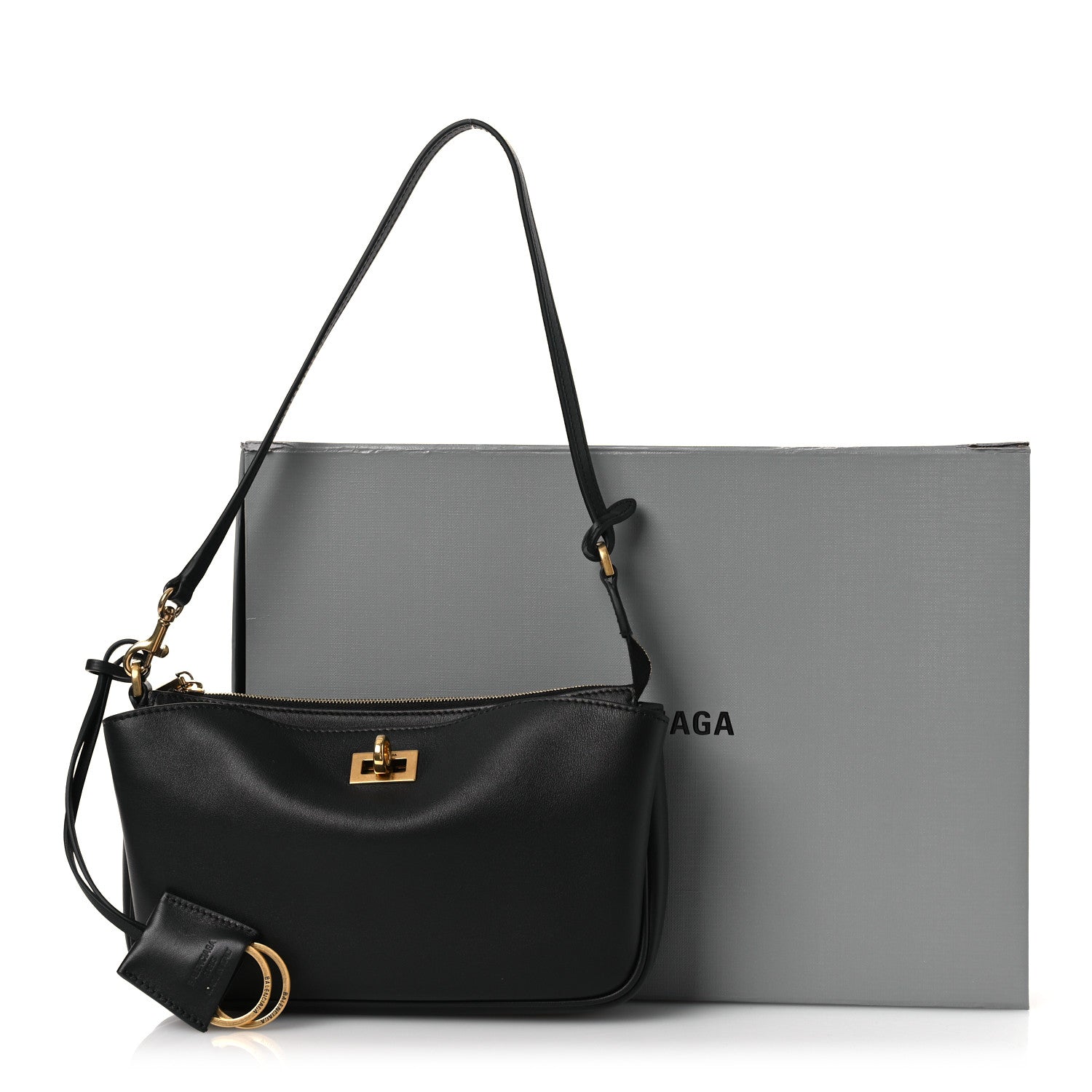 Balenciaga Natural Smooth Calfskin Rodeo Sling Pochette Black 12 of 12