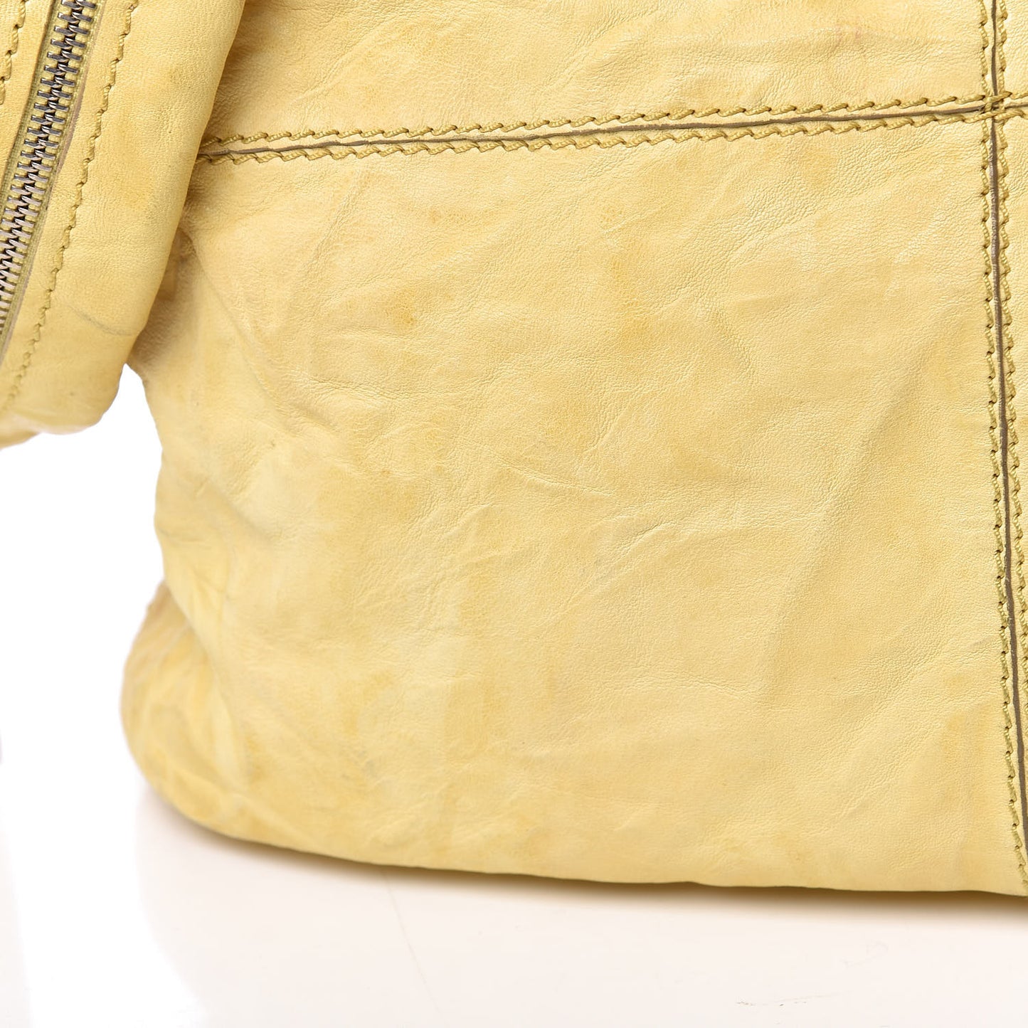 Wrinkled Lambskin Medium Nightingale Yellow