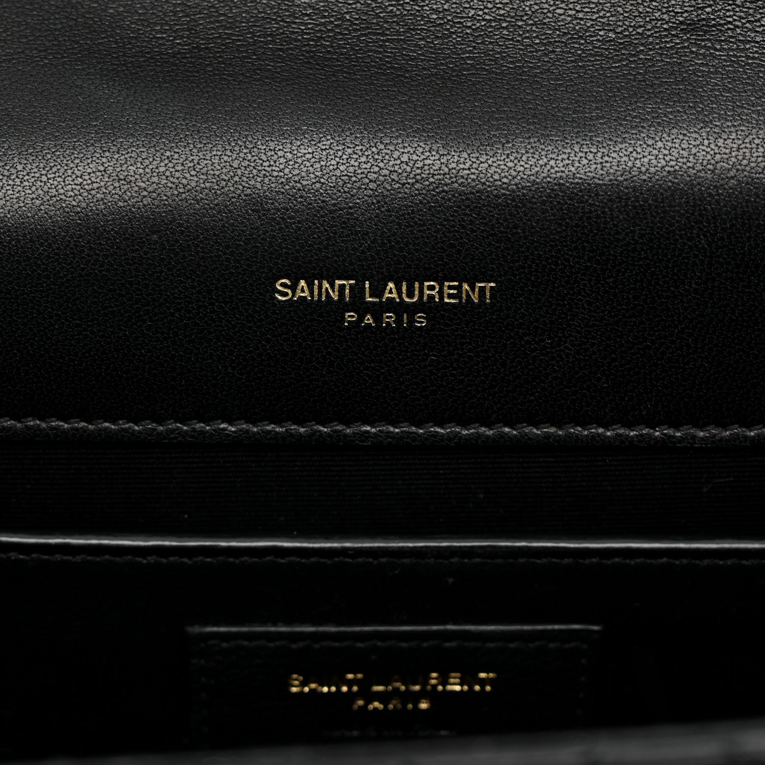 Saint Laurent Lambskin Mixed Matelasse Triquilt Medium Monogram Satchel Black 6 of 10