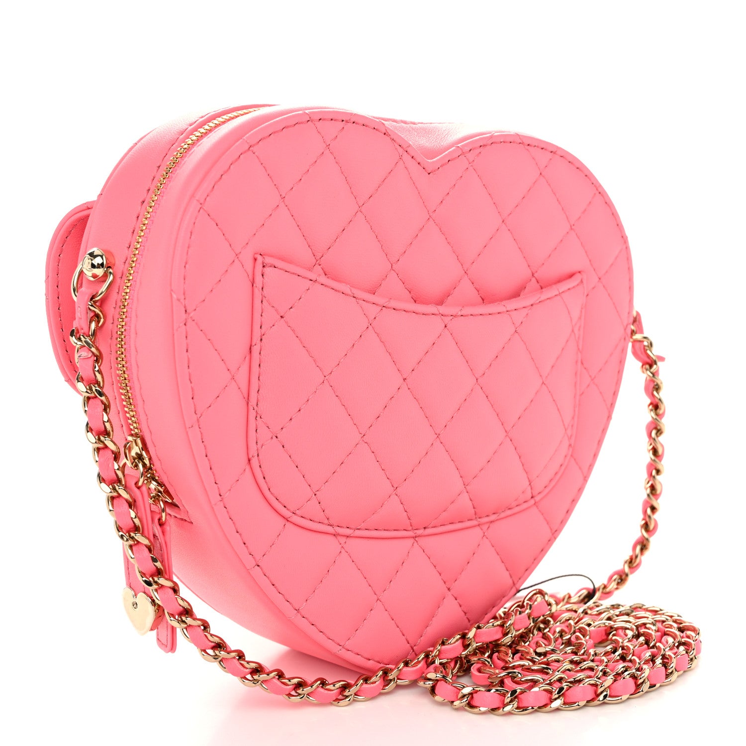 Chanel Lambskin Quilted CC In Love Heart Bag Pink 3 of 11