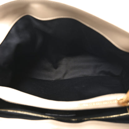Saint Laurent Calfskin Y Quilted Monogram Medium Loulou Chain Satchel Dark Beige 5 of 10