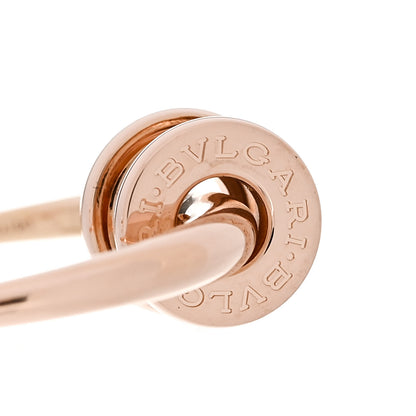 Bulgari 18K Rose Gold B.Zero1 Hoop Earrings 4 of 7