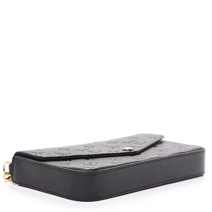 Louis Vuitton Empreinte Pochette Felicie Chain Wallet Black 4 of 10