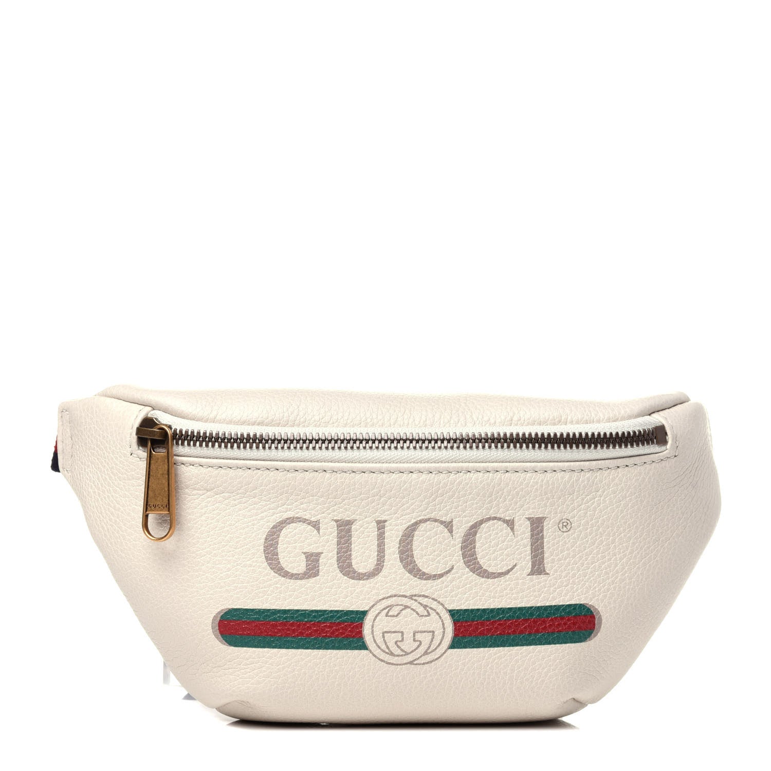 Gucci Grained Calfskin Small Logo Belt Bag White 1 of 11