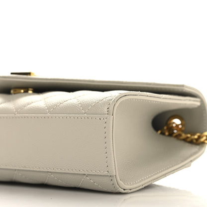 Saint Laurent Grain De Poudre Textured Mixed Matelasse Triquilt Small Monogram Satchel Crema Soft 8 of 8