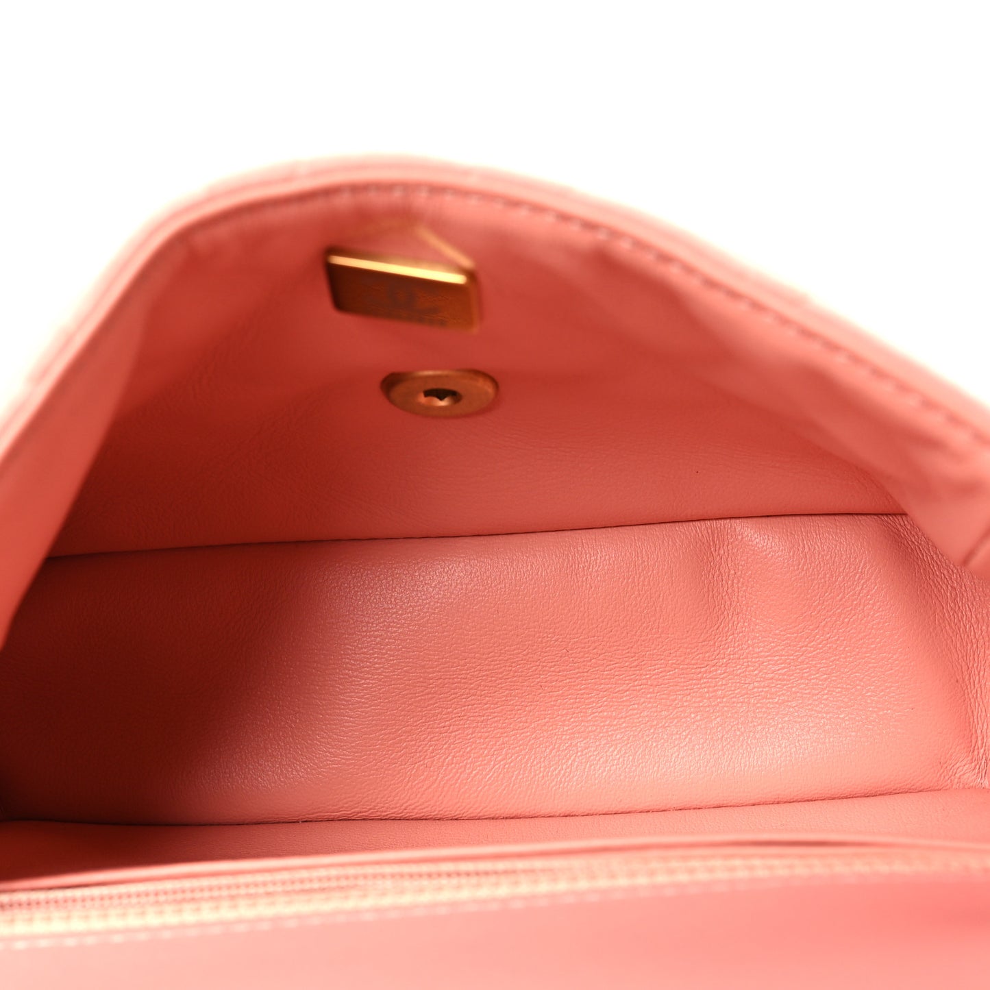Velvet Enamel Mini Flap Light Pink