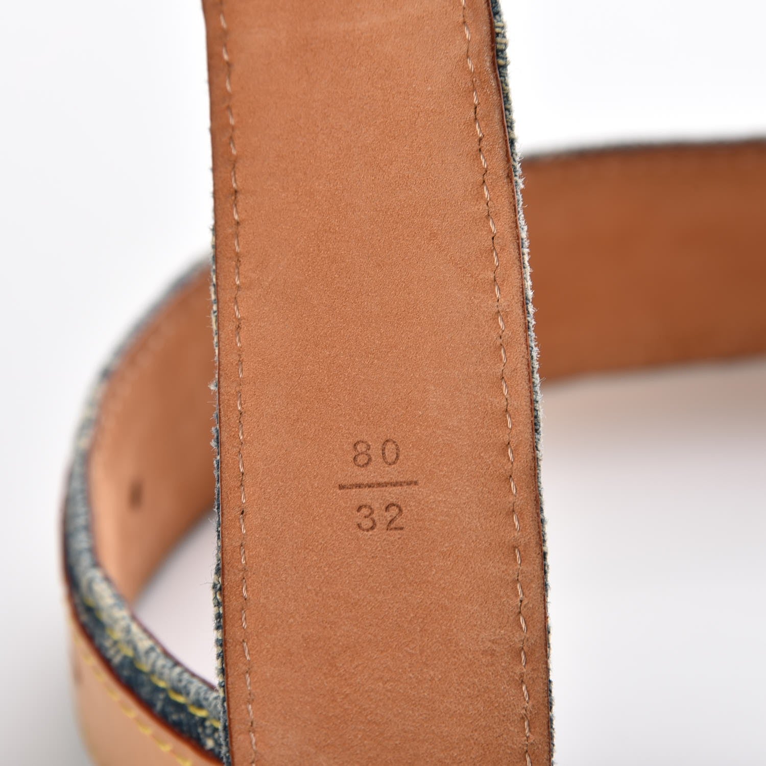 Louis Vuitton Monogram Denim Belt 80 32 Blue 6 of 6