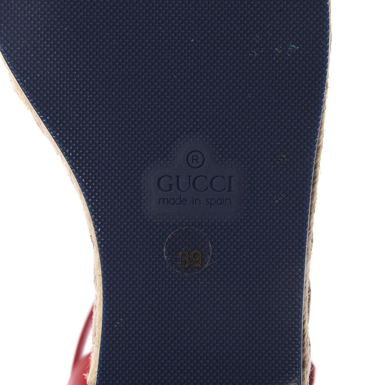Gucci Cotton Malaga Kid Crochet Pearly GG Lilibeth Espadrille Platform Sandals 39 Hibiscus Red 9 of 13