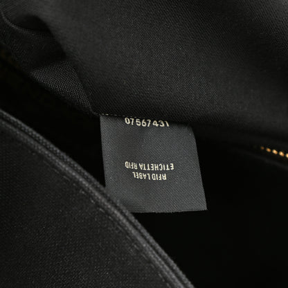 Fendi X VERSACE Cotton Canvas Cuoio Romano Fendace Logo Embroidered Signature Shopping Tote Black Gold 7 of 10