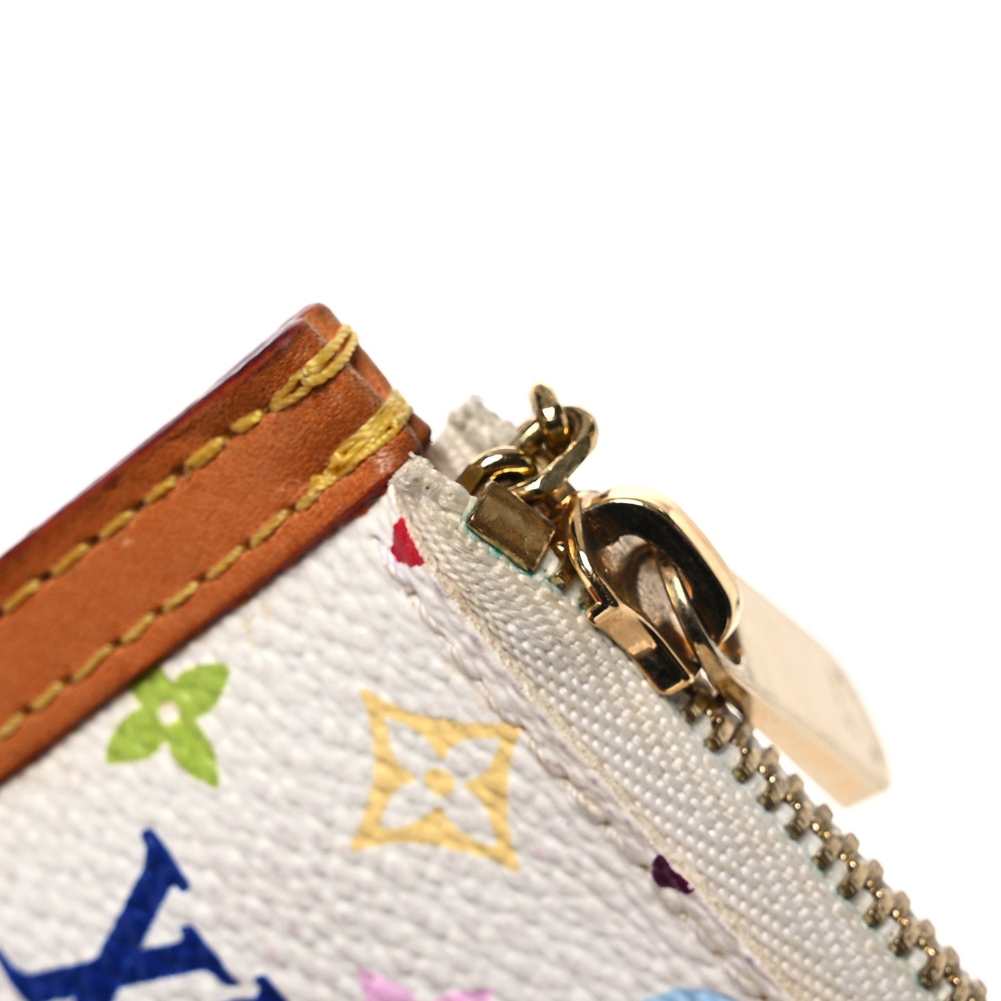 Monogram Multicolor Key Pouch White
