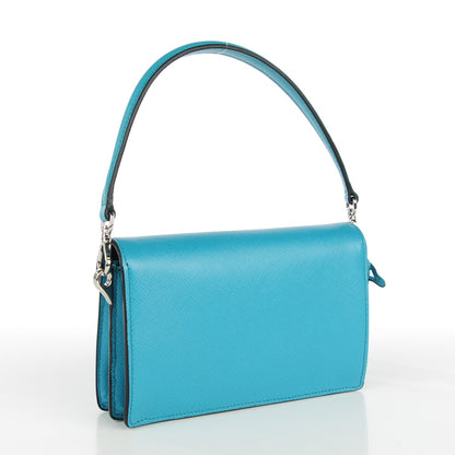 Prada Saffiano Lux Mini Sound Crossbody Bag Turchese 3 of 9