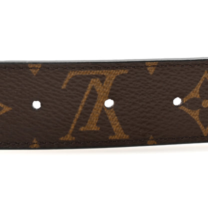 Louis Vuitton Calfskin Monogram 30mm LV Initiales Reversible Belt 90 36 Black 6 of 8