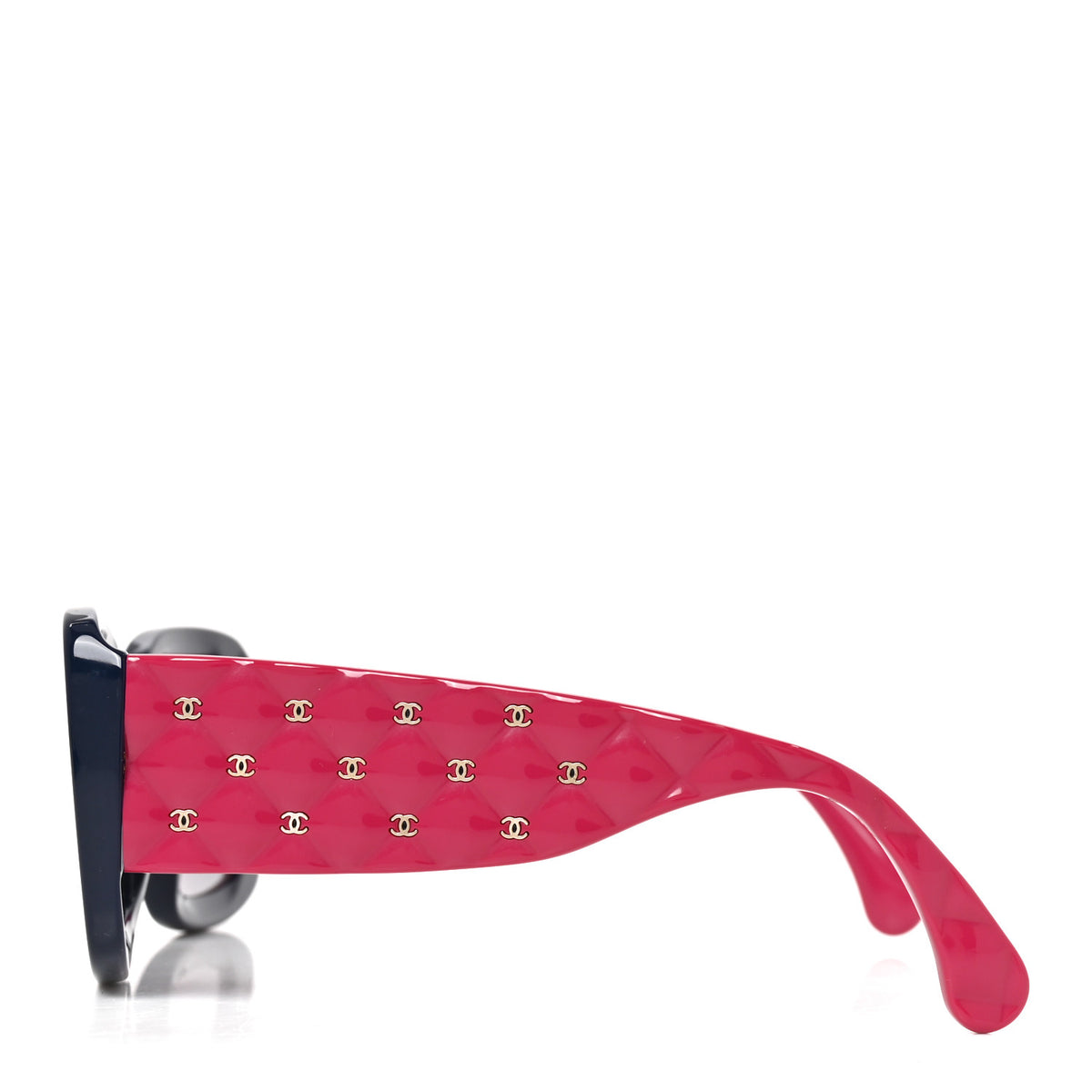 Chanel Acetate Quilted CC Rectangle Sunglasses 5483 Pink Blue 3 of 6