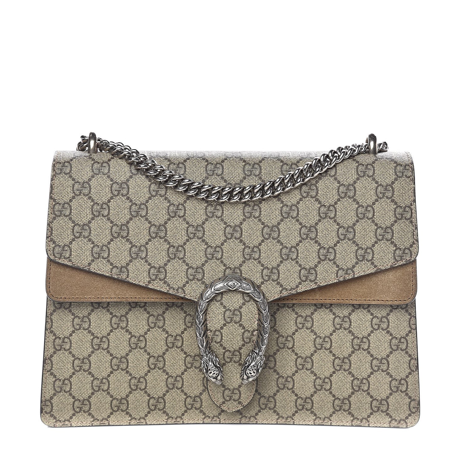GG Supreme Monogram Medium Dionysus Shoulder Bag Taupe