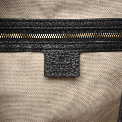 Gucci Pebbled Calfskin Medium Soho Shoulder Bag Black 6 of 11