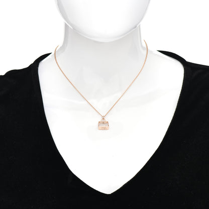 Hermes 18K Rose Gold Diamond Kelly Amulettes Pendant Necklace 2 of 5
