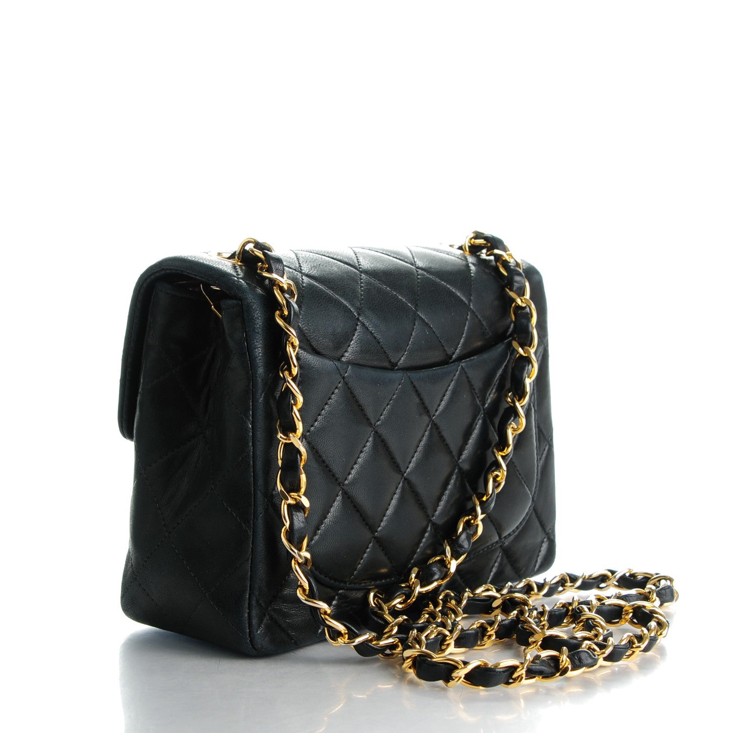 Chanel Lambskin Quilted Mini Square Flap Black 3 of 9