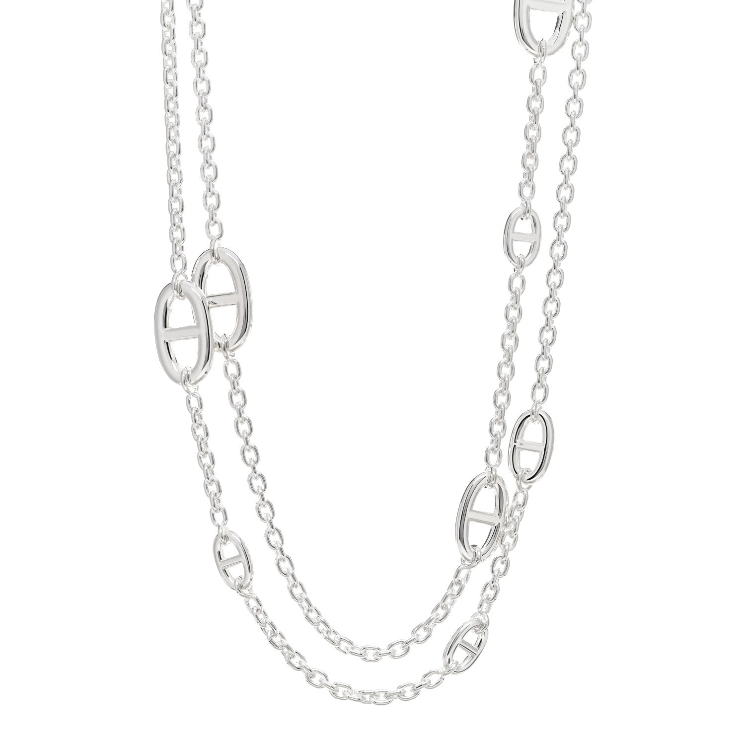 Hermes Sterling Silver Farandole Necklace 120 1 of 3