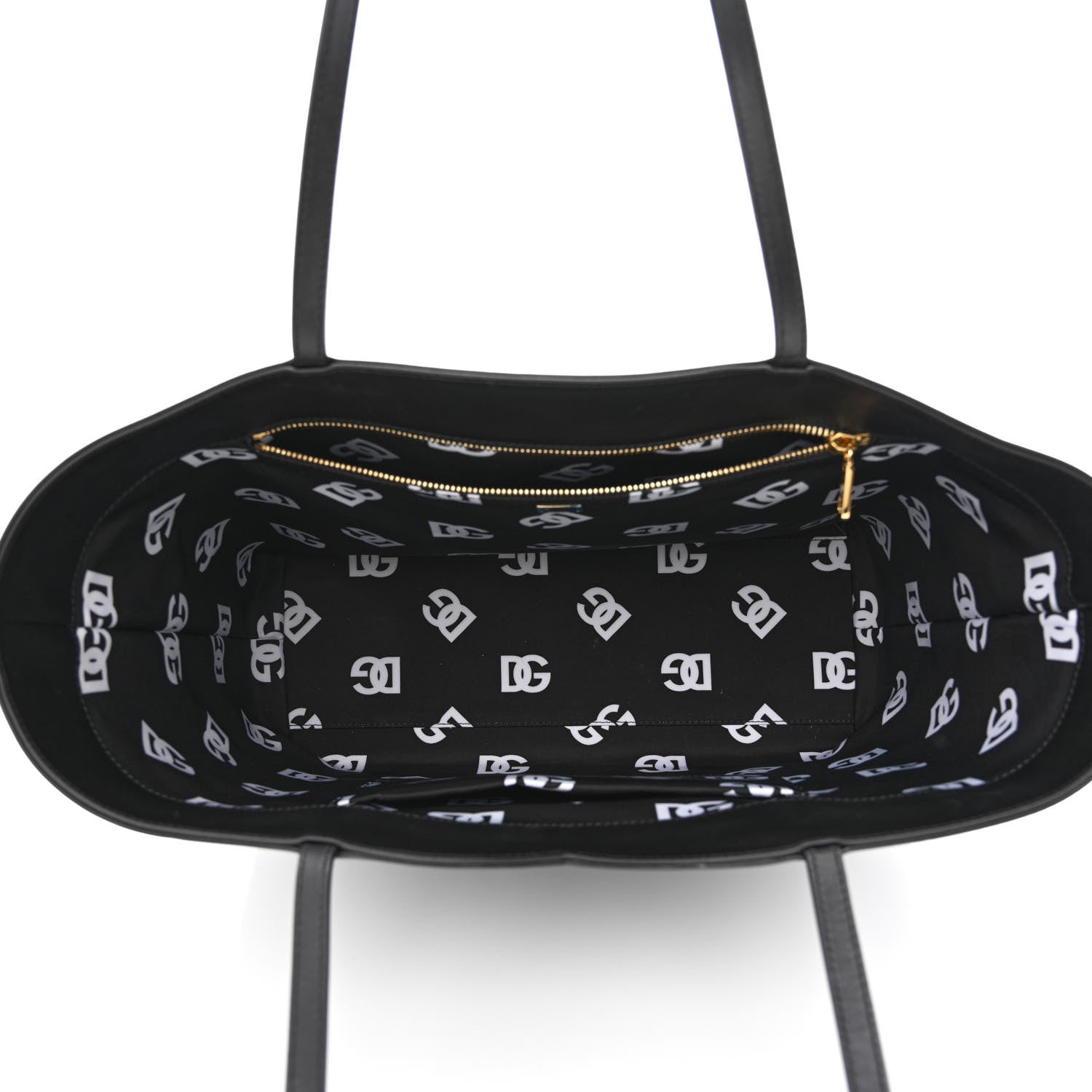 Dolce & Gabbana Calfskin DG Logo Shopper Tote Black 5 of 11