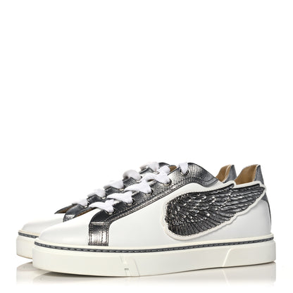 Hermes Calfskin Epsom Womens Velvet Sneakers 37 White Silver 3 of 11
