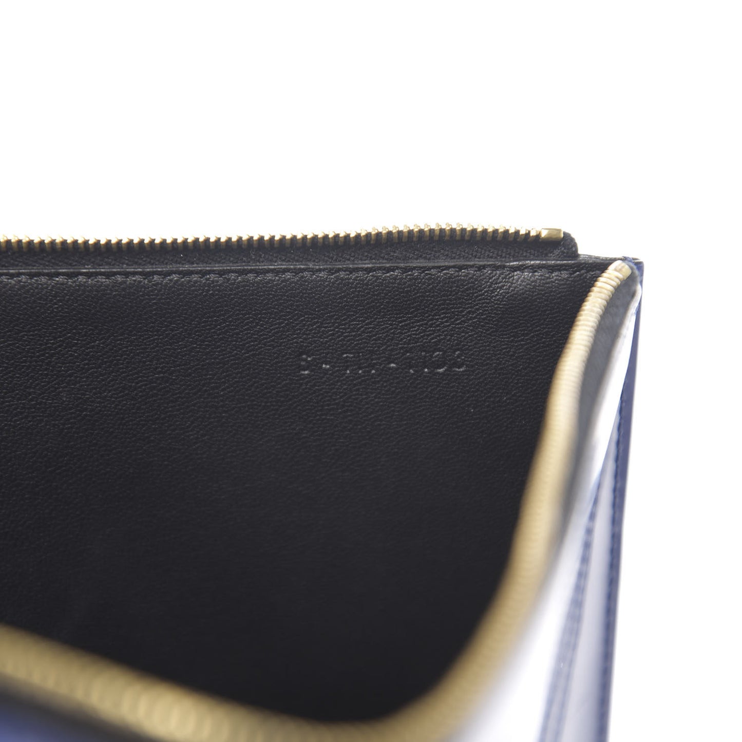 Smooth Calfskin Zip Pouch Indigo